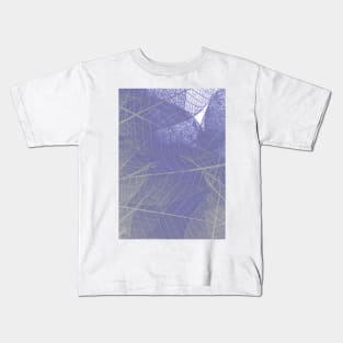 Neon blue Leaf Kids T-Shirt